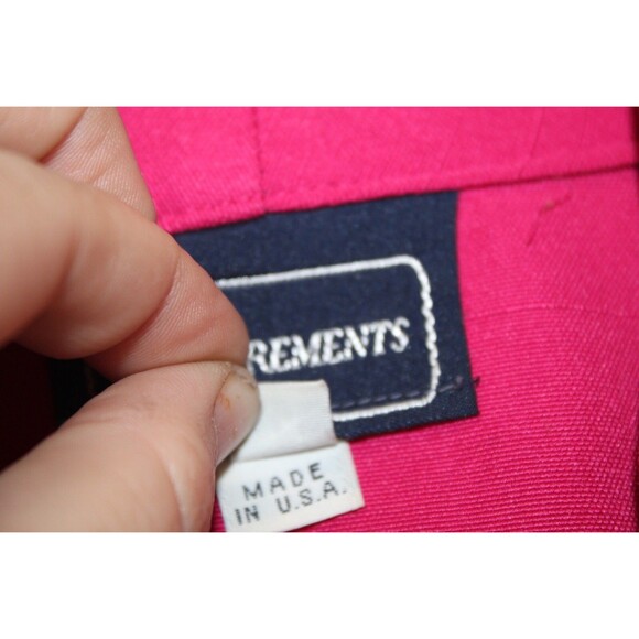 Vintage Requirements Womens Blazer Jacket Linen Blend Pink Size 14 - Picture 4 of 7
